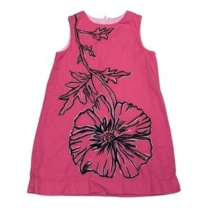 Lilly Pulitzer Girls Poppy Razzie Pink Shift Dress Size 5